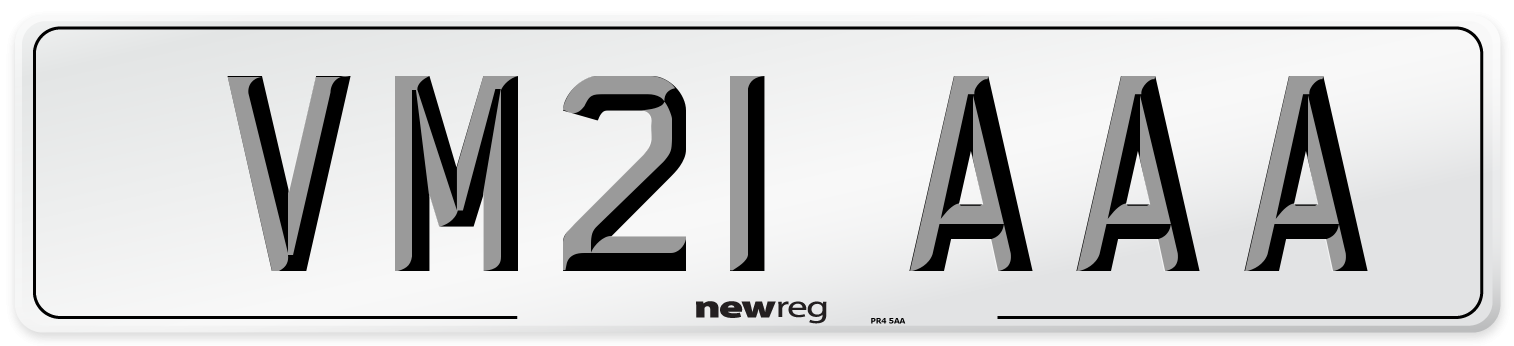 VM21 AAA Number Plate from New Reg